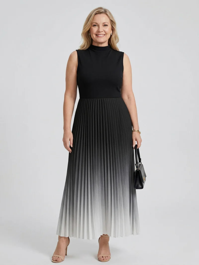 Round Neck Sleeveless Gradient Dress