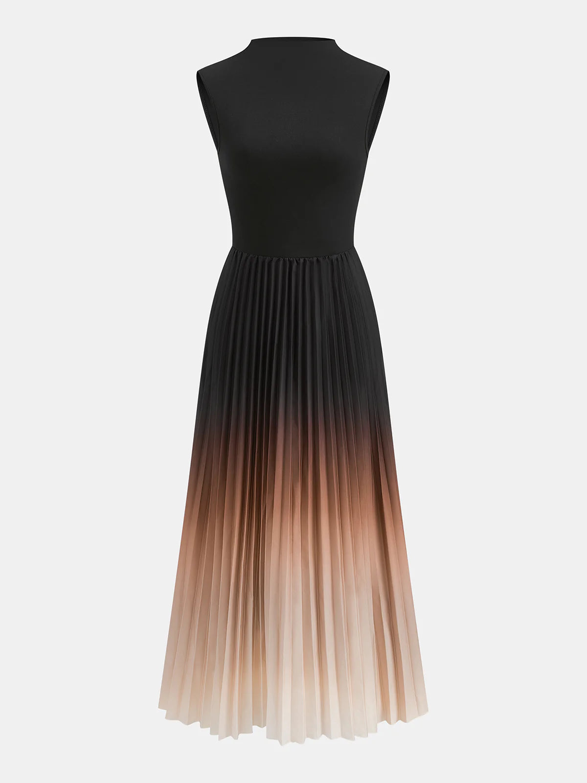 Round Neck Sleeveless Gradient Dress