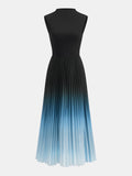 Round Neck Sleeveless Gradient Dress