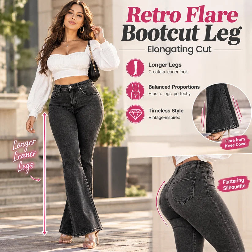 🔥 Curves Sculpting Butt Lifter Bell Bottoms – Casual & Party Stretch Jeans 💃