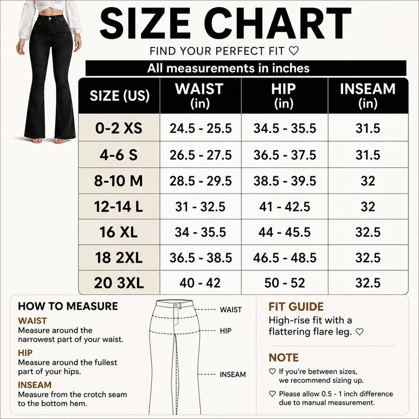 🔥 Curves Sculpting Butt Lifter Bell Bottoms – Casual & Party Stretch Jeans 💃
