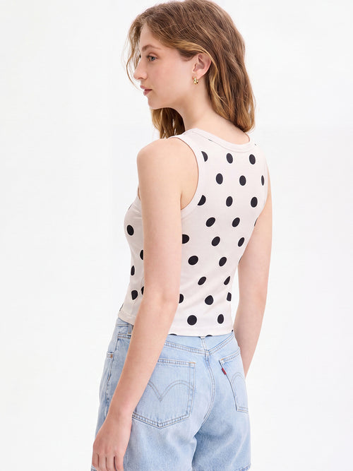 2026 Summer Fashion Polka Dot Sleeveless Short Tank Top for Women