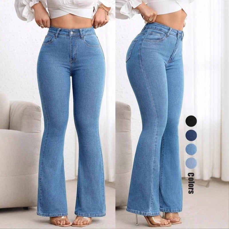 🔥 Curves Sculpting Butt Lifter Bell Bottoms – Casual & Party Stretch Jeans 💃