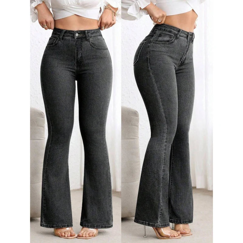 🔥 Curves Sculpting Butt Lifter Bell Bottoms – Casual & Party Stretch Jeans 💃